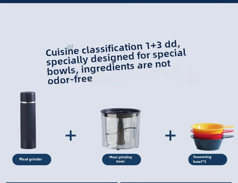 Hot Selling Many Bowls Mini Vagtable Fruits Chopper Food Processor Mixer Blender Grinder Meat