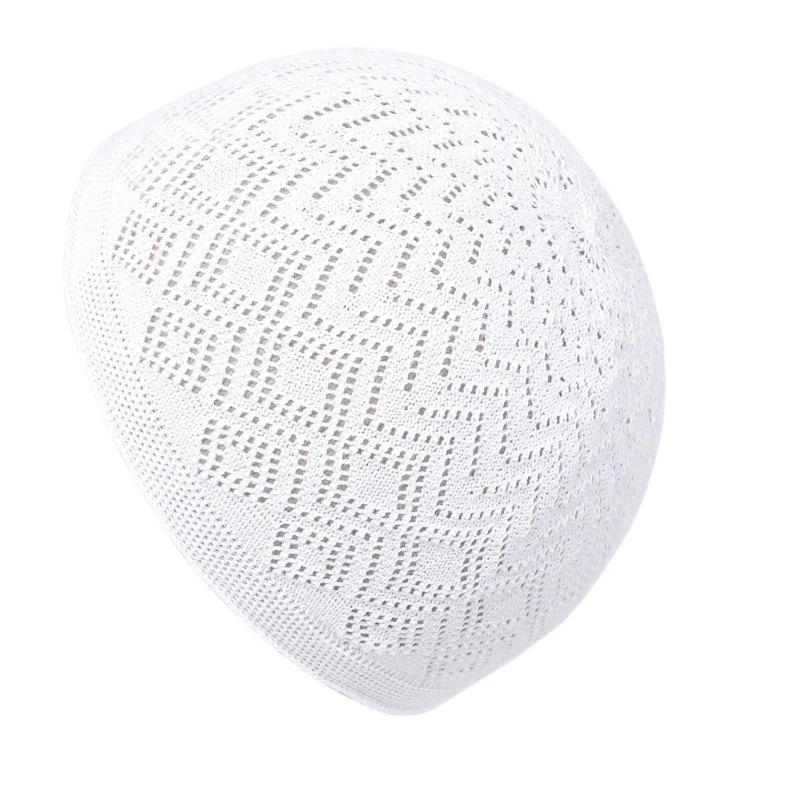 Breathable Knit Kufi for Arab Male Inner Hat Traditional Islamic Pray Hat Muslin M6CD