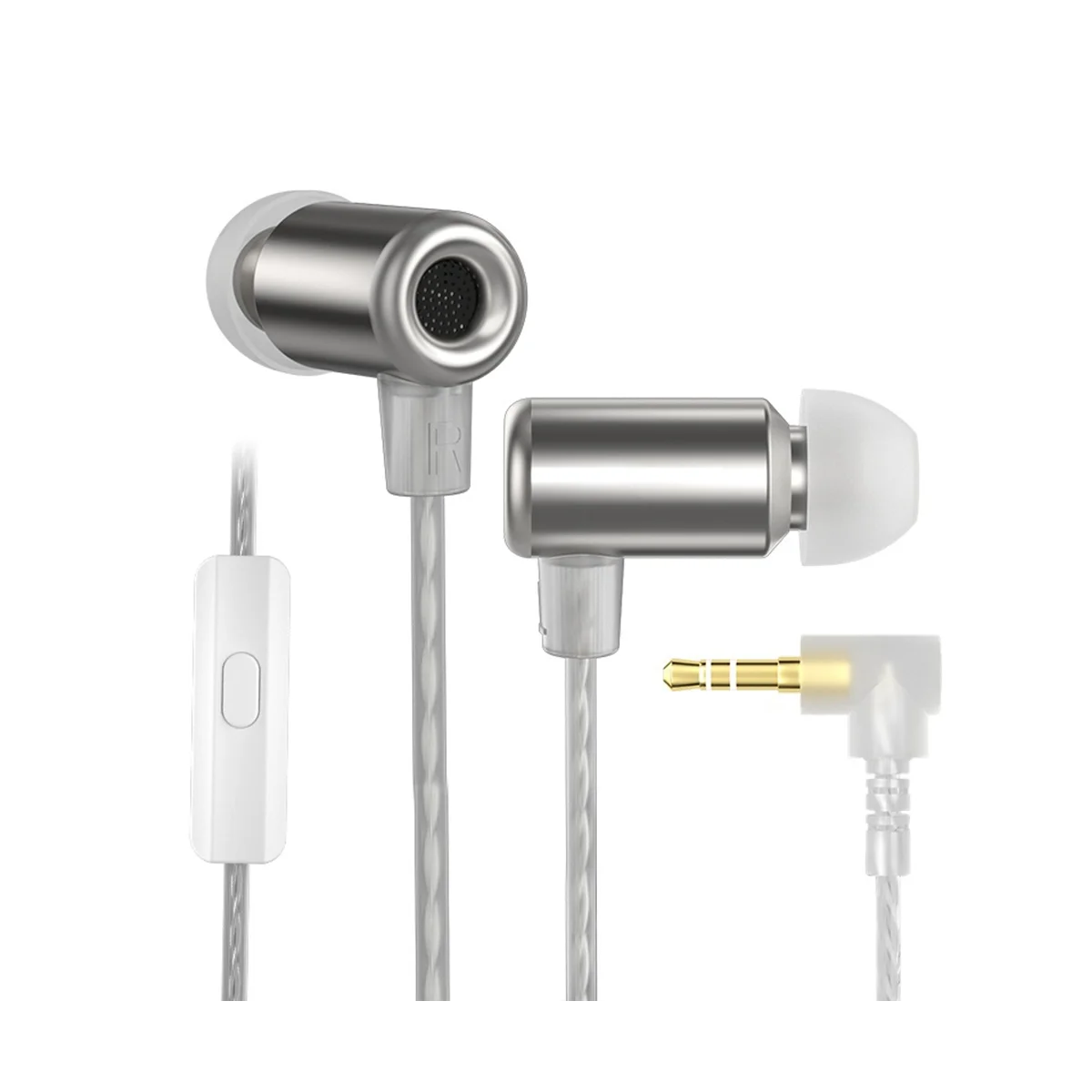 

KZ LingLong Metal Wired Earphones HiFi Bass Earbuds in Ear Headphones Noise Cancelling Sport Headset (With Microphone Version)