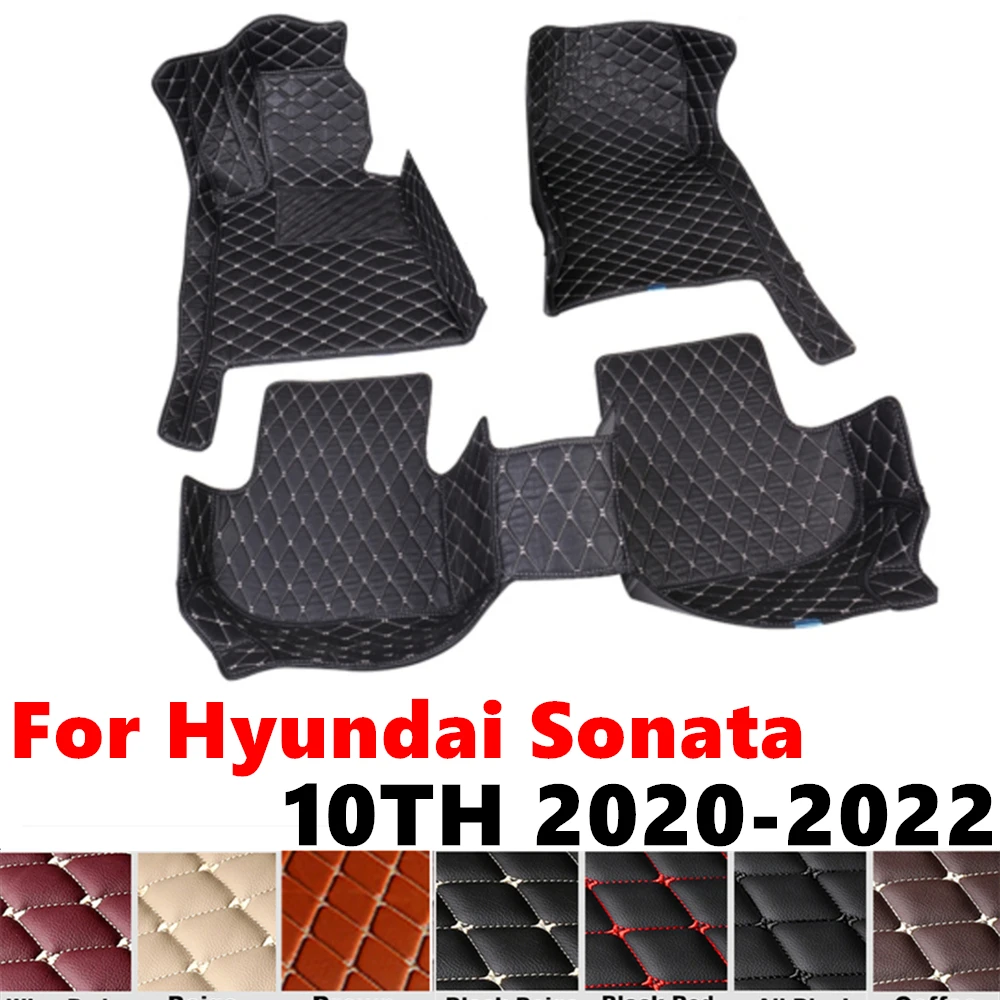 

Автомобильные коврики для Hyundai Sonata 10th 2022 2021 2020, подходят под заказ, передняя и задняя напольная накладка, накладки для ног, аксессуары для интерьера