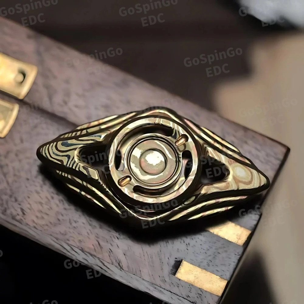 Pangolin Studio Apostle Timascus Fidget Spinner Fidget Toys For Adults Two-Bladed Fidget Spinner Anxiety Relief Gadgets