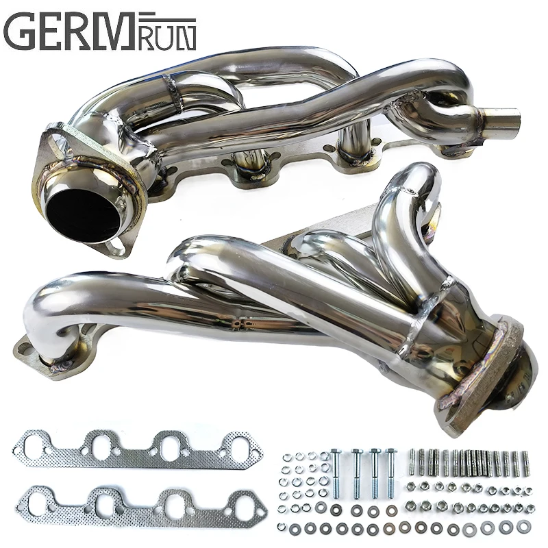Hamsit Shorty Stainless Exhaust Manifold Headers For 87-96 Ford F150 / F250 / Bronco