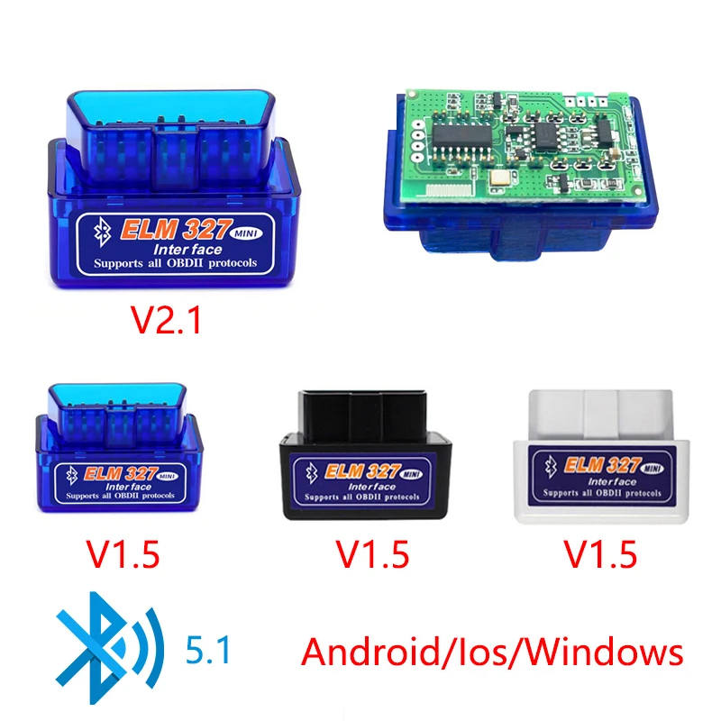 Mini Bluetooth ELM327 V2.1 V1.5 Auto OBD Scanner Code Reader Tool Car Diagnostic Tool Super ELM 327 For Android IOS Protocols