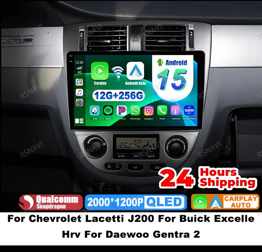 

Car Radio Android 15 For Chevrolet Lacetti J200 For Buick Excelle Hrv For Daewoo Gentra 2 4G LTE Viedo Player Navigation 5G WIFI