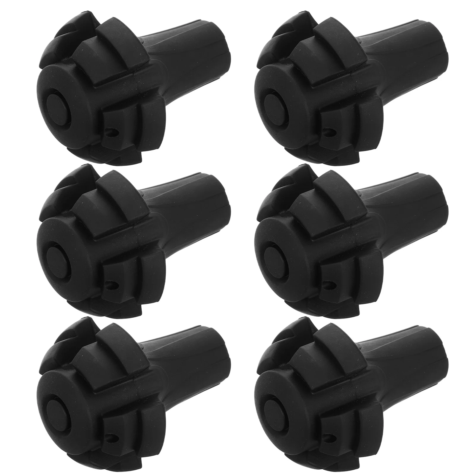 

6Pcs Hiking Sticks Walking Canes Tips Non-Slip Rubber Trekking Pole Shock Absorption Replacement Protectors Tip Walking Stick