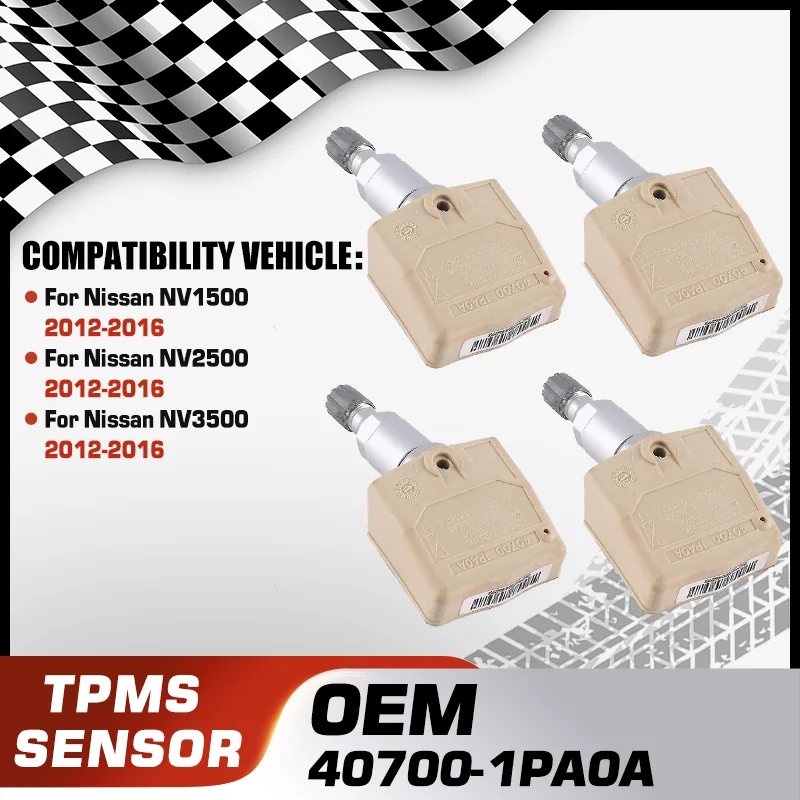 

40700-1PA0A For Nissan NV1500 Nissan NV2500 Nissan NV3500 2012 2013 2014 2015 2016 Car TPMS Tire Pressure Monitor Sensor System