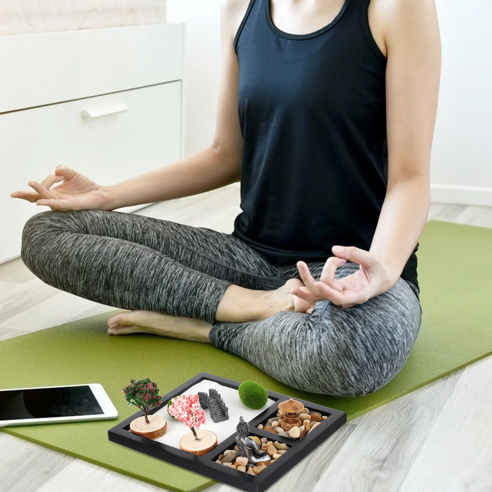 

1Set Chinese Buddha Statue Resin Sand Table Ornaments Aroma Holder Desktop Adornment Home Tabletop Decor Meditation Gift