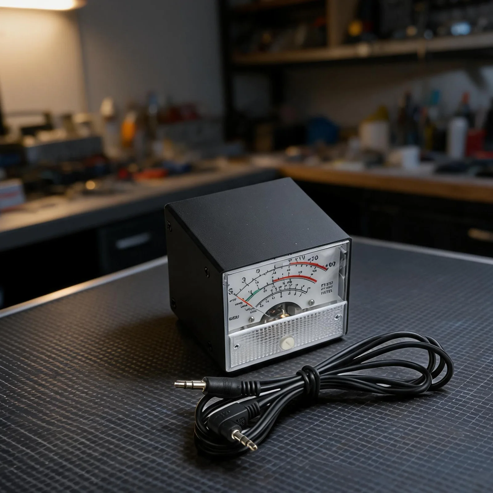 Mini External VSWR Power Meter with 100cm Cable for FT 857 FT Featuring Pointer Display for Power and Signal Levels