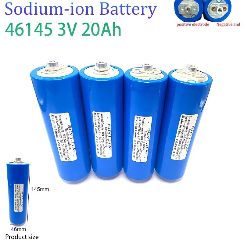 46145 Sodium Ion Battery 3V 20Ah 10C Continuous Discharge 3000 Cycles Actual Capacity for Power Tools Tram Energy Storage System