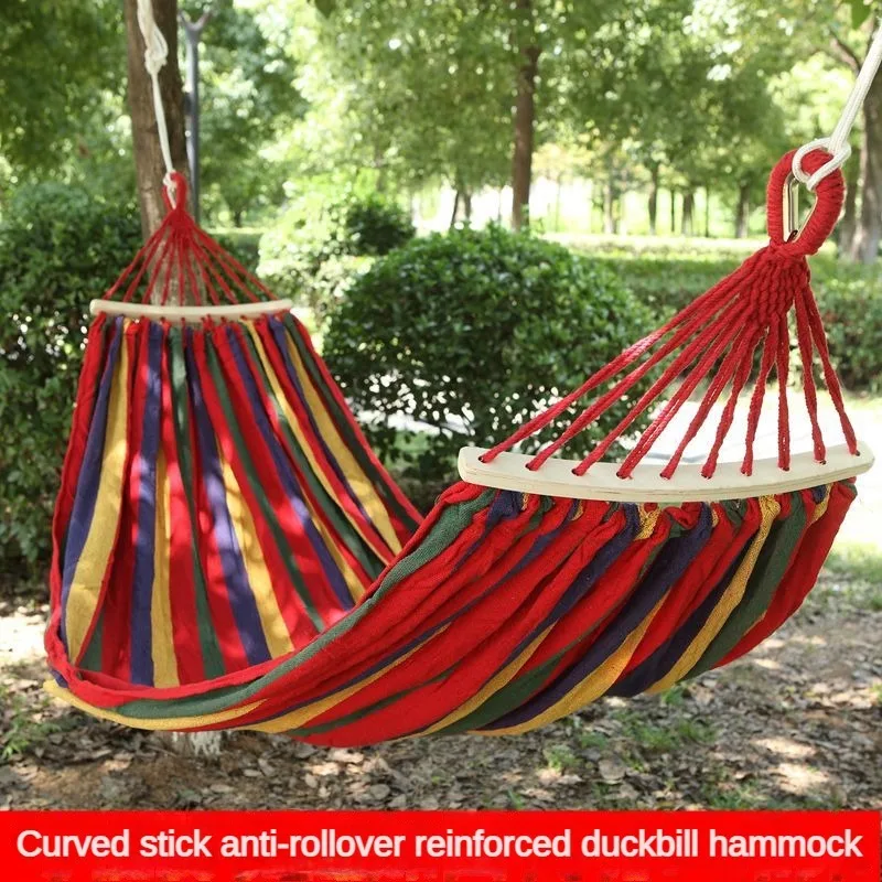 Hanging Bed Outdoor Camping Leisure Canvas Thickened Anti Rollover Duckbill Buckle Camping Supplies Swing in Stock