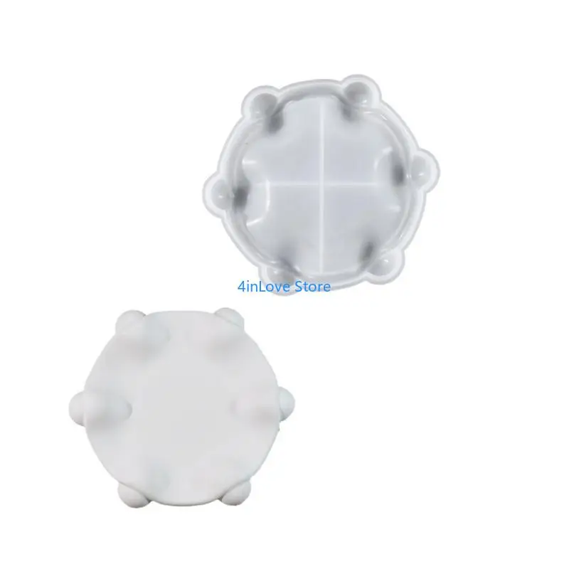 

T4MD Creative DIY Jewelry Holder Plate Silicone Mold for Resin and Concrete Tray Art