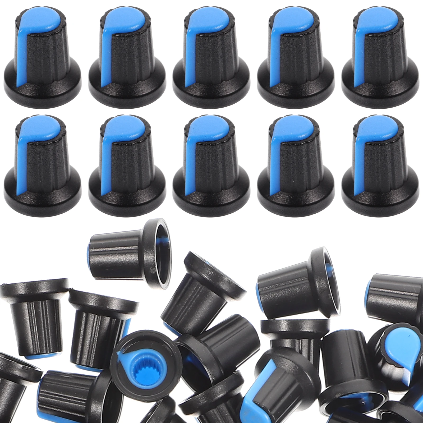 

100pcs Plastic Potentiometer Knob for Guitars Control Caps Volume Tone Accessory Parts Speaker Bass Sound Equipment