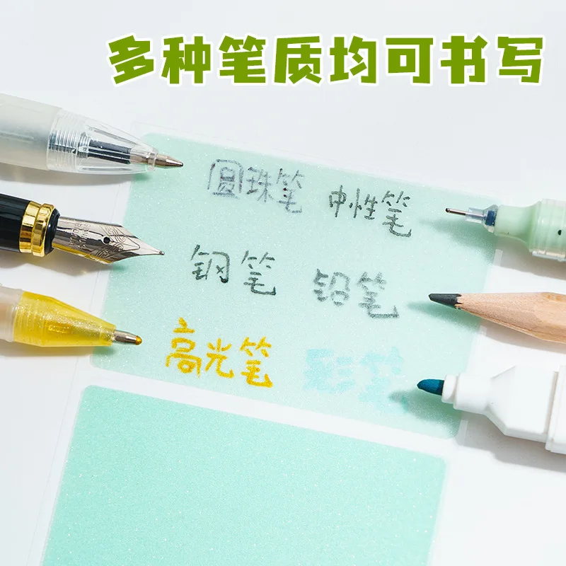 40 шт., прозрачные красочные индексные креативные блокноты для заметок, офисные школьные канцелярские принадлежности, самоклеящиеся наклейки, липкие блокноты