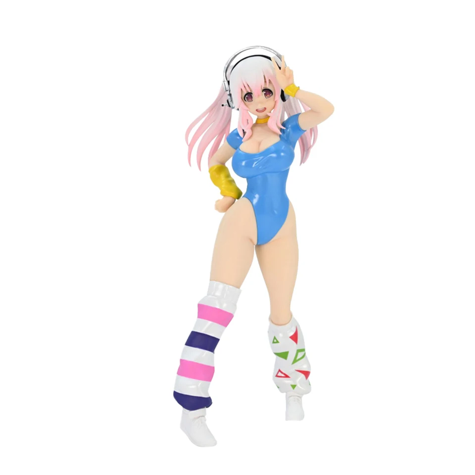 Original Genuine FuRyu 18cm Super Sonico Cartoon Action Figure PVC