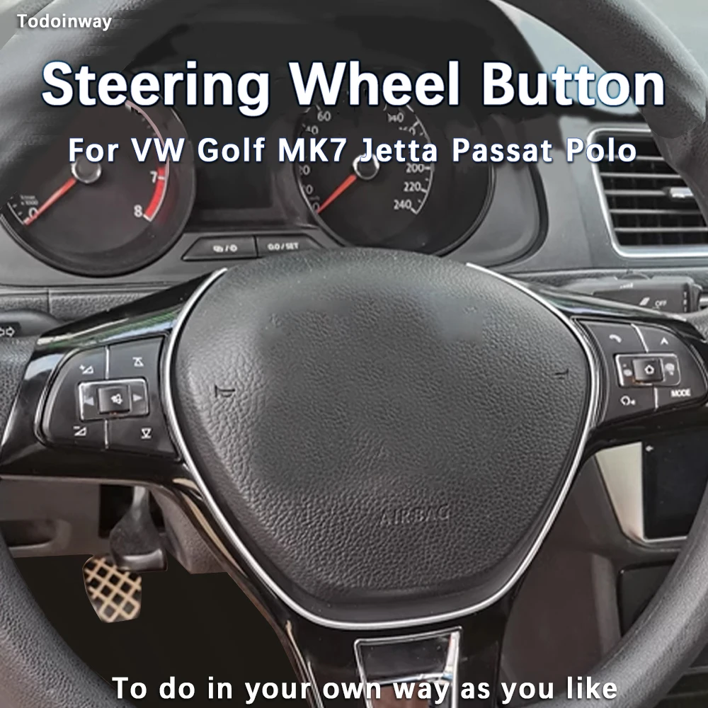 

Car Steering Wheel Control Button Multifunction Volume Audio Switch For VW Golf Jetta MK7 Polo Lamando Touran 2018 Accessories