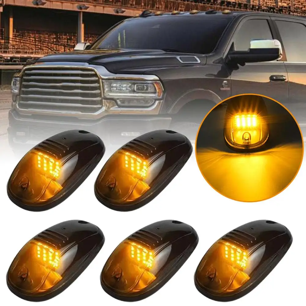 Ultra Bright Solar Cab Lights No Drill Car Cab Lights Lamp Head Cab Marker Roof Signal Light Lights Truck Cab LED Light Top N6D7