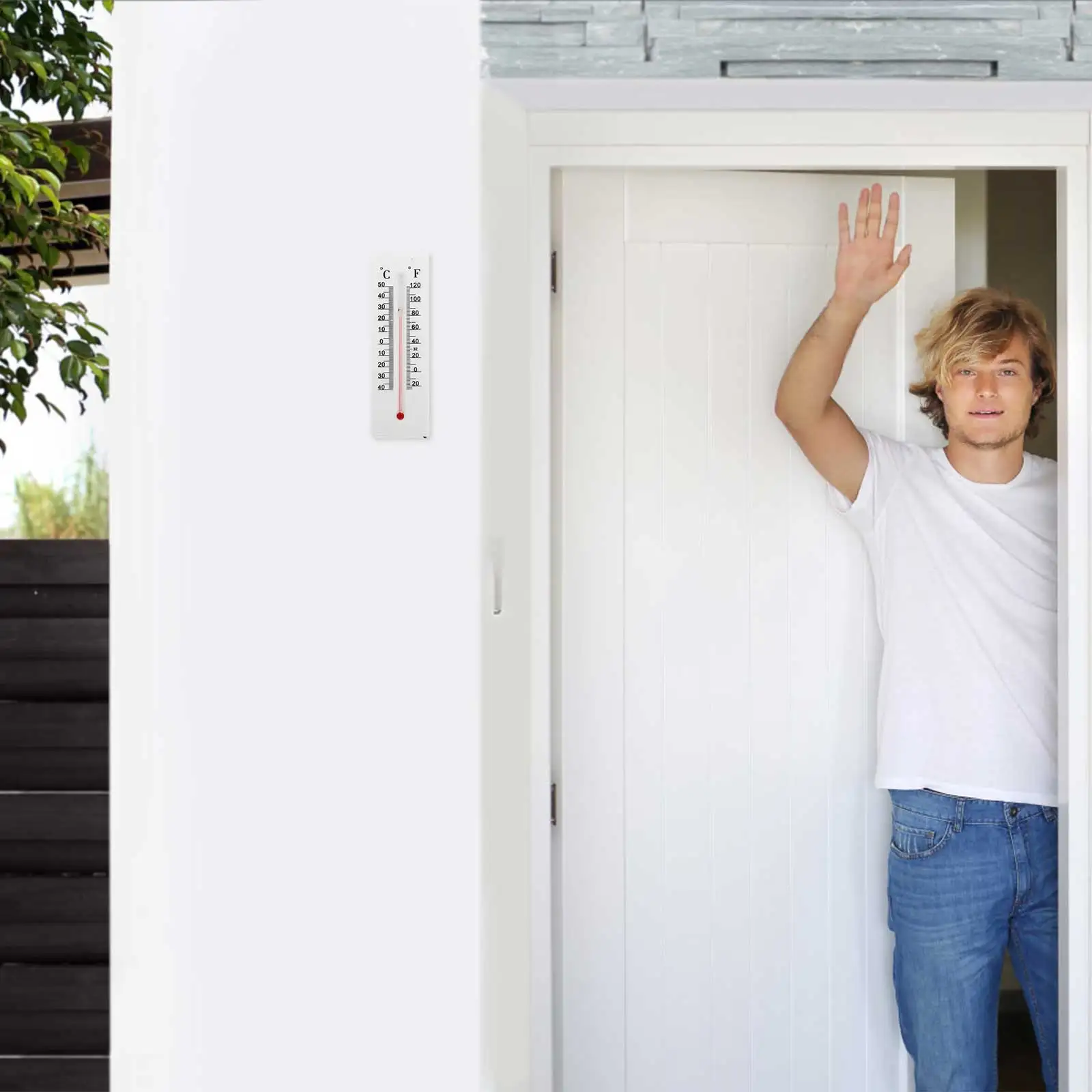 

Thermometer Key Hider Outdoor Plastic Multi Functional Hidden Key Holder Large Capacity Office Decorative Storage Box