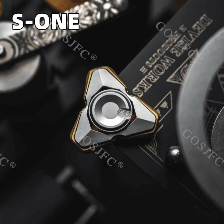 S ONE QS フィジェットスピナー三つ葉音叉フィジェットおもちゃ大人のためのストレスリリーフおもちゃジャイロ
