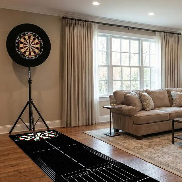 VIKAMA Dart Score Sheet Printed Mat Standard Throwing Lines Non Slip Wear Resistant Long Strip Game Carpet
