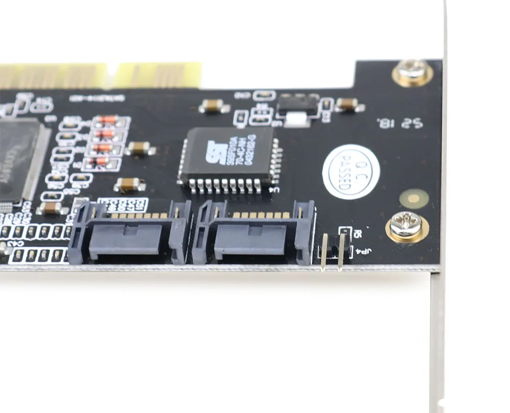 PCI 4-Port SATA RAID Controller Card Sil3114 Chipset Internal Serial ATA HDD Expansion Board with SATA Cables Desktop PC Storage