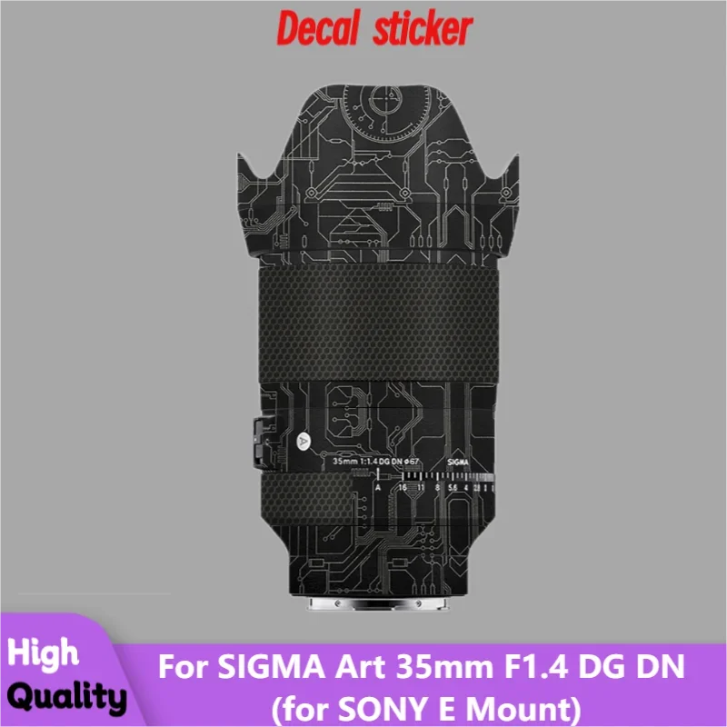 For SIGMA Art 35mm F1.4 DG DN for SONY E Mount Lens Sticker Protective Decal Film Anti-Scratch Protector Skin ART35 F/1.4 DGDN