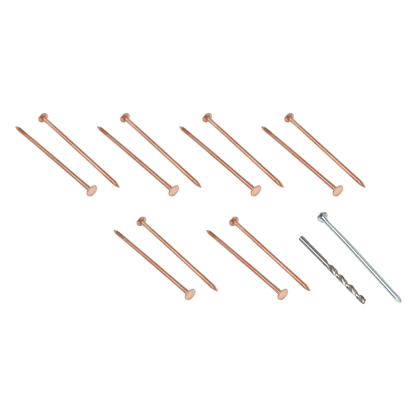 Copper Silver Tree Stump Removal Copper Ion Release Nails Plant Growth Stump Killer Pure Copper Material 14-Piece Set