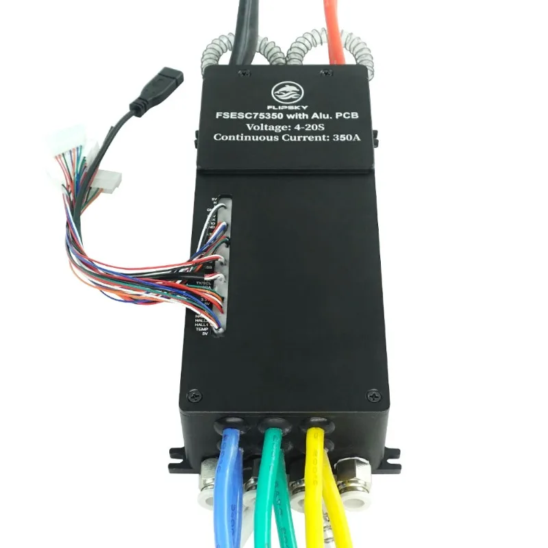 Flipsky FSESC 75350 84 в, а, высокоточный ESC-корпус на Vesc с алюминиевым зеркальным корпусом с водяным охлаждением для доски для серфинга, скейтборда