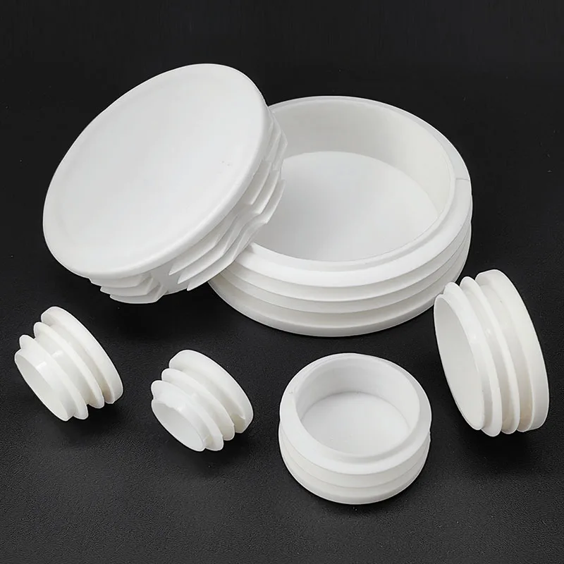 4-100Pcs 13 16 19 20-114mm White Round Pipe Inner Plug Tube End Cap Table Chair Leg Dust Cover Protector Pads Leveling Feet