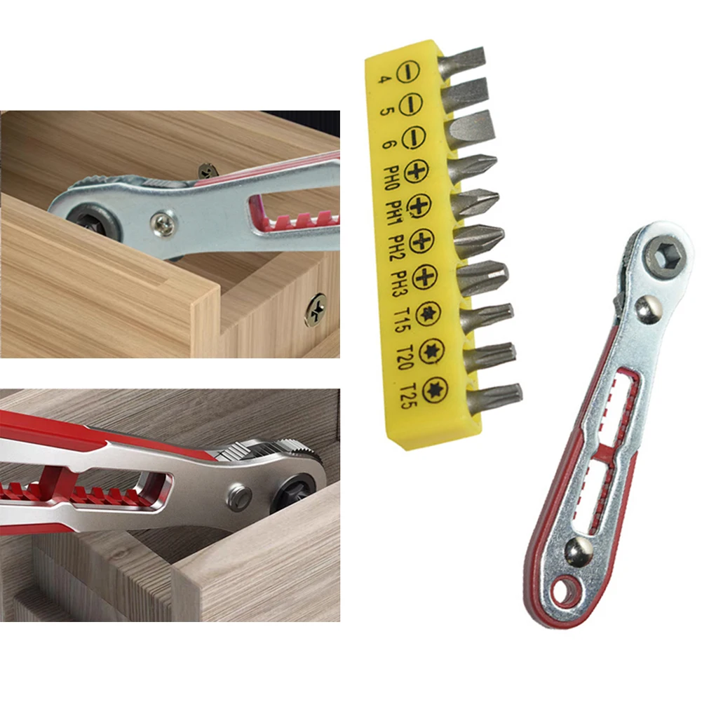 Mini Ratchet Wrench Hexagon For Torx Bidirectional Control Screwdriver Drill Bit Hand Tool Accessory Set