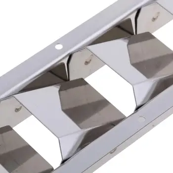 ช่องระบายอากาศบานเกล็ด8ช่องอะไหล่สำหรับตะแกรงช่องแอร์เรือทะเลสำหรับเหล็กกันสนิม RV (สีเงิน)