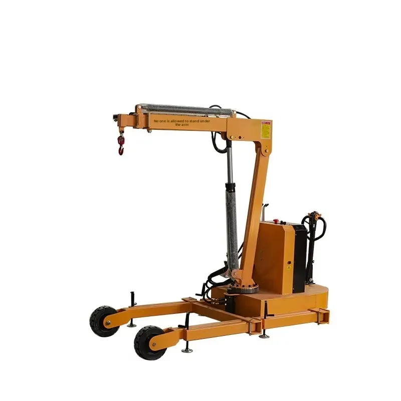 Full Electric Hydraulic Crane 1 Ton Cantilever Rotary Hand Push Mobile Pallet Truck Small Crane Lifting Lifting Equipment
