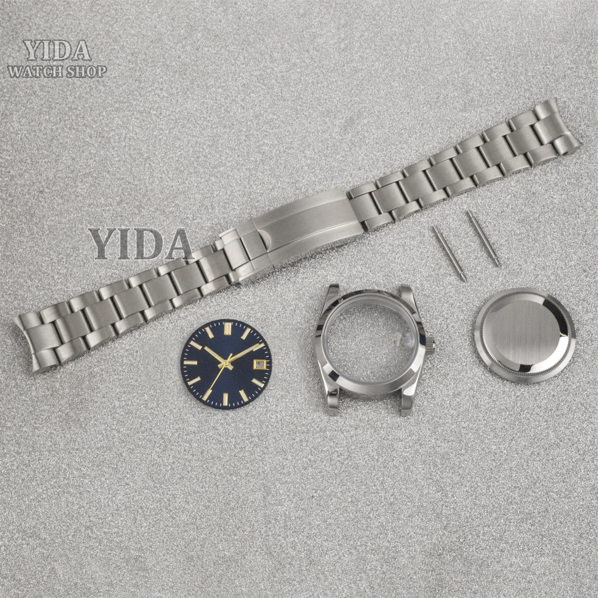 

Stainless Steel 36/39MM Silver Watch Case 3Beads Strap Dial Parts Sapphire Crystal For Datejust NH35 NH36 Movement Waterproof