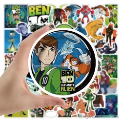 50PCS Ben 10 Cartoon Classic Graffiti Creative Stickers Refrigerator Table Car Skateboard Waterproof Decoration Toys Stationery