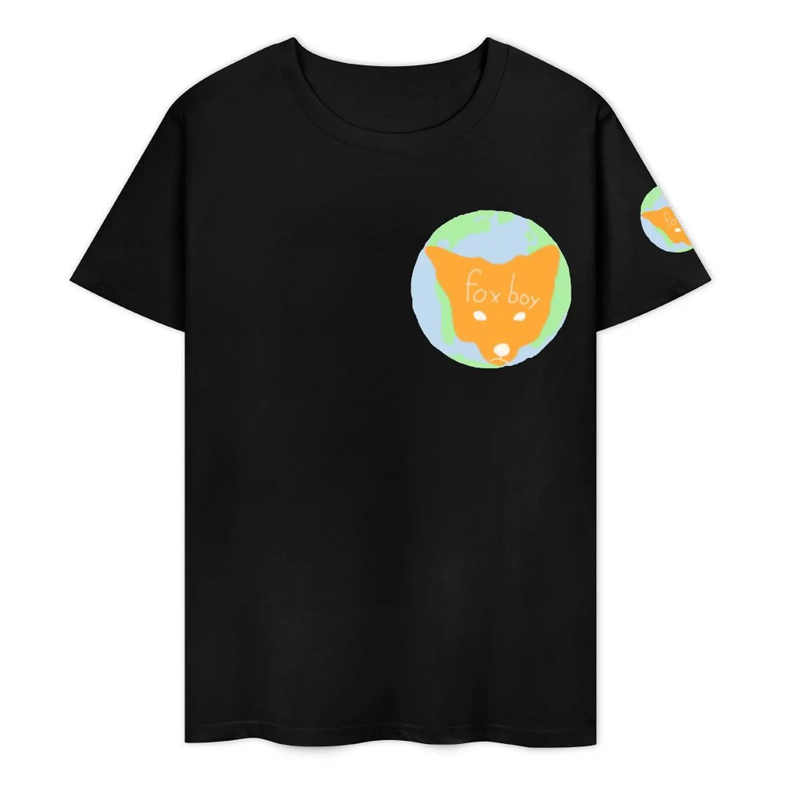 Fox Boy Globe For Sale Fresh T-shirt Sports T-shirts Novelty Funny Novelty Travel USA Size