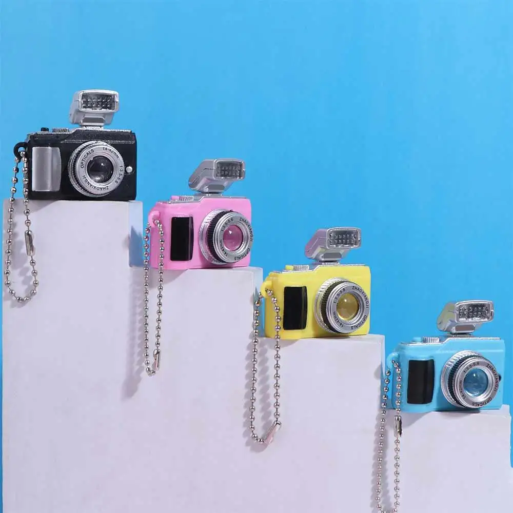 

Led Camera Electric Luminous Key Chain With Sound Camera Camera Car Key Ring Plastic Ins Mini Camera Toy Led Keychains