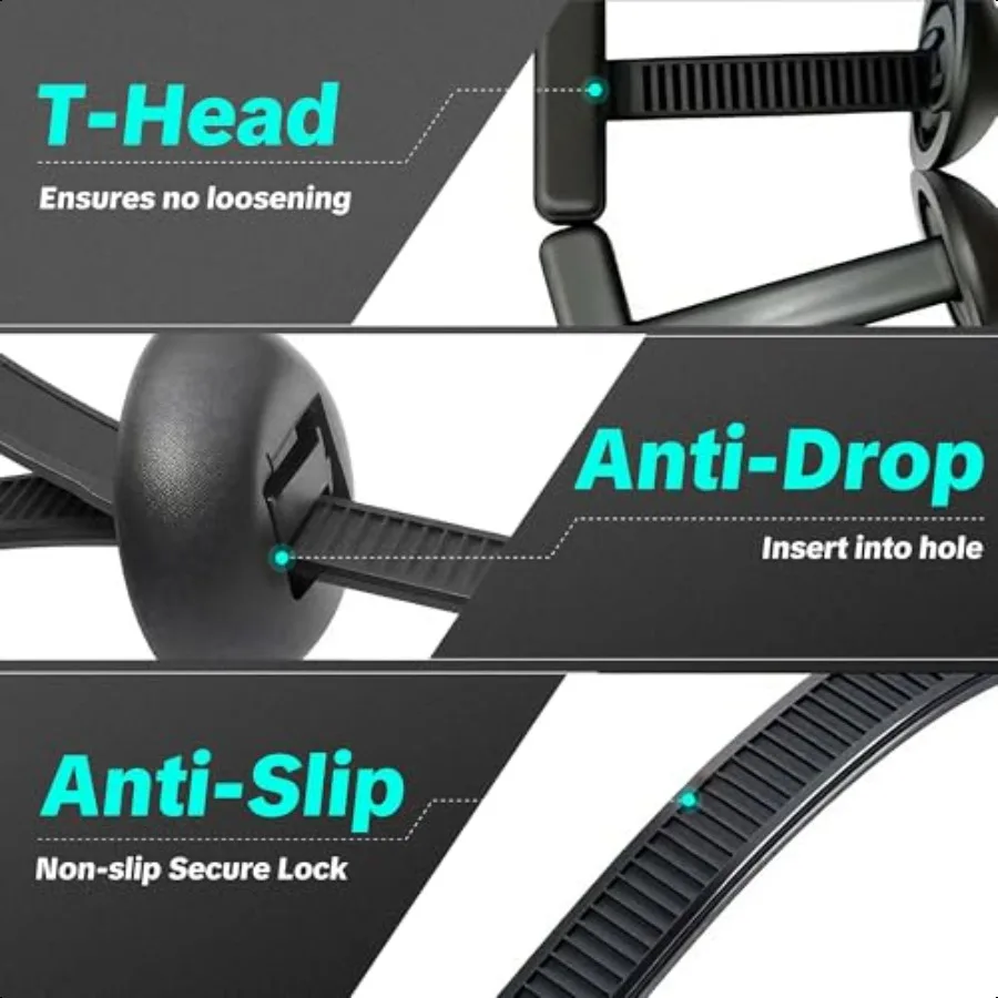 สายรัดเคเบิลไนลอนอเนกประสงค์ 60 ชิ้น แบบหนา สำหรับรถยนต์ คลิปซิป คลิปหนีบแบบกด สำหรับซ่อมรถยนต์ประจำวัน