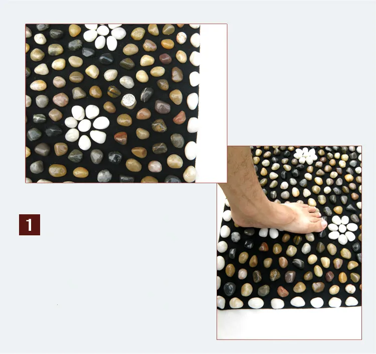 50 cm * 100 cm pebbles massage massage cushion rubber blanket foot pad foot massage stone care