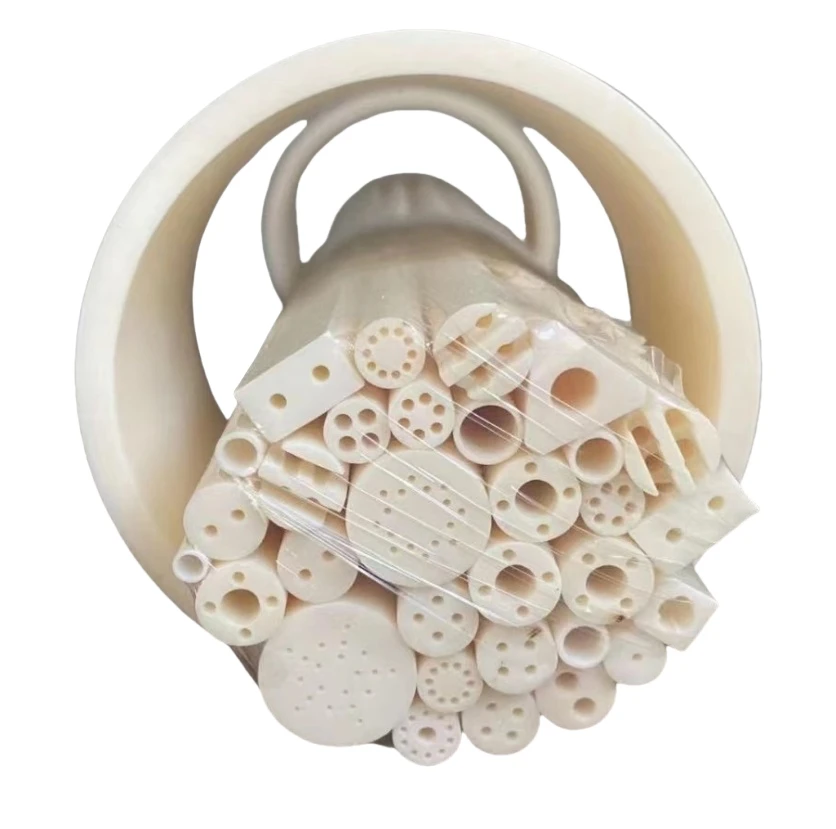 

Wear resistant and high-temperature resistant ceramic tube, hollow perforated corundum tube, alumina insulation 99 95