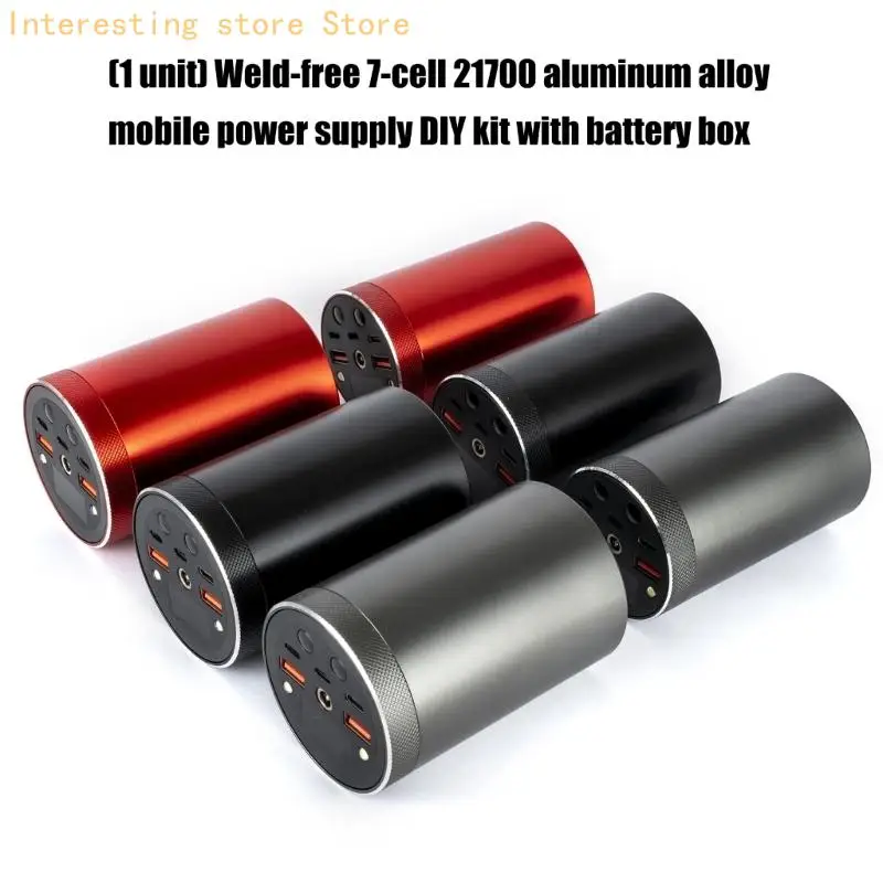Solder-Frees DIY Powerbank Shell for 7-Cell 21700 Battery Projects Box Holder 55KC