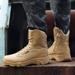 Tough Guy American Outdoor Waterproof High-top Combat Boots Mountaineering Non-slip Special Forces Tactical Boots Army Military