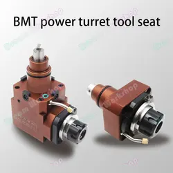 CNC bmt40/bmt45/bmt55パワータレットツールベッド旋削およびフライス加工パワーヘッドxラジアルz軸0 ° 90 ° 12ステーションツールベッド