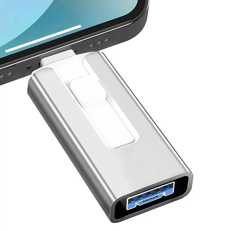 Nieuwe 4 in1 OTG 512 GB 256 GB voor iPhone USB 3.0 Flash Drive 2 TB 1 T Android TYPE-C PenDrive Mobiele Micro USB Memory Stick Drive gratis