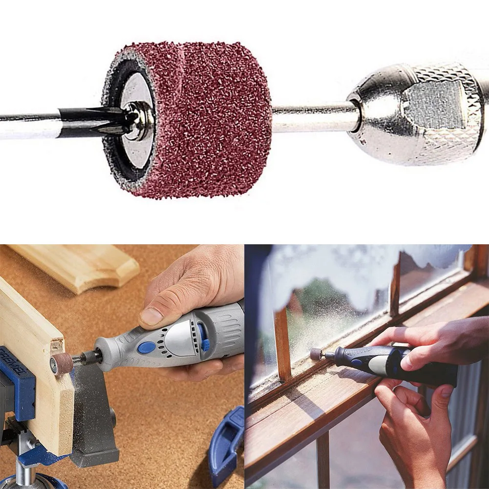 3.17mm Rotary Tools Effective Sanding Solution For Wood Aluminum Oxide Polishing Tools Self-Expanding Rubber Pad