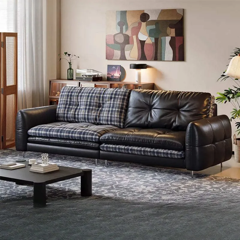 

Hamburg sofa can be switched at will on both sides of the straight row. Multifunctional fabric leather bag small apartment sofa