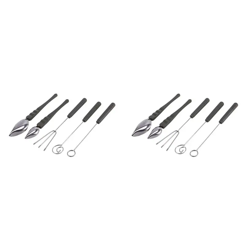 AS94-2X Drawing Decorating Spoon Set,Candy Dipping Tools Chocolate Dipping Fork Spoons Set Chef Art Spoons