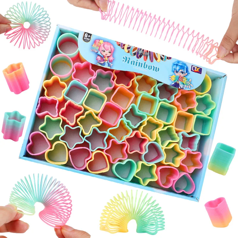 

48Pcs/box Rainbow Magic Spring Toys Kids Birthday Party Favors Goodie Pinata Fillers Boys Girls Christmas Gift High Quality