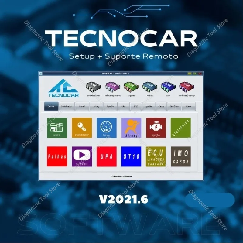 for Tecnocar 2021.06 cross-information chips,connectors,electricity,injection,airbag,UPA,ST10 car Maintenance diagnostic tools