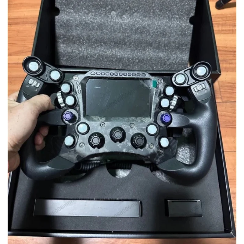 290GP 290Mm/11.4 Formula Racing Emulator Game Steering Wheel With Carbon Fiber Panel & 4.3 LCD