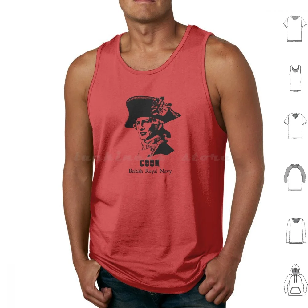 Captain James Cook British Royal Navy Che Style Tank Tops Print Cotton Captain James Cook British Royal Navy Australia Che