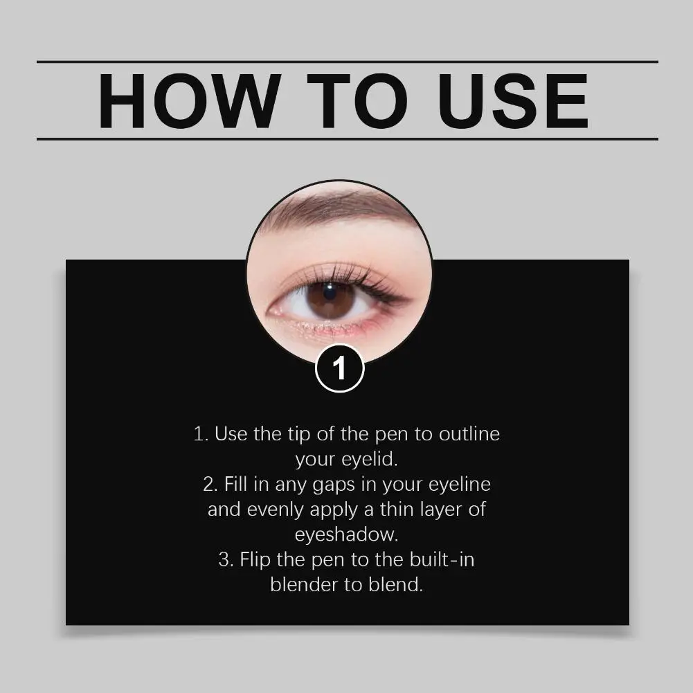 محدد عيون ناعم للمبتدئين المحترفين كحل اثنان في واحد محدد عيون غني يدوم طويلاً مقاوم للماء حرير مقاوم للعرق #6